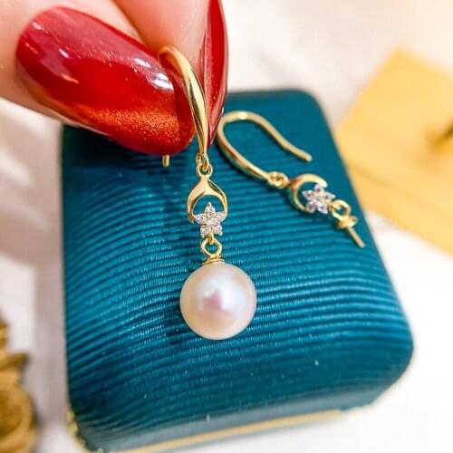 New 2021 Star Design Pearl Earrings Hooks Women DIY Earrings Jewelry Making Components