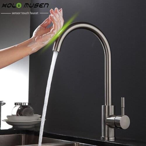 New Arrival Lead-Free SUS304 Stainless Steel Touch Faucet Kitchen Touch Control Sensitive Faucet Mixer Tap Kitchen Touch