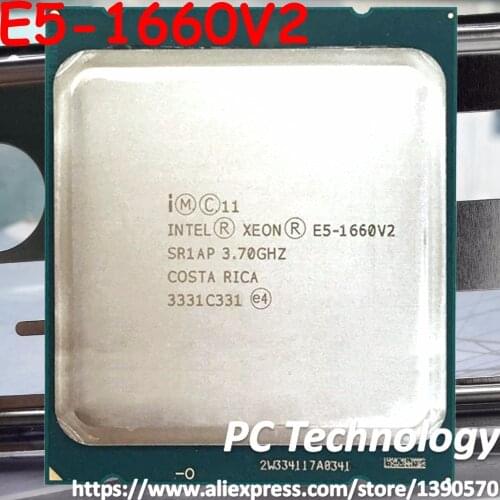 Original Intel Xeon E5-1660V2 CPU E5-1660 V2 3.70GHz 6-Core 15MB E5 1660V2 LGA2011 130W free shipping E5 1660 V2