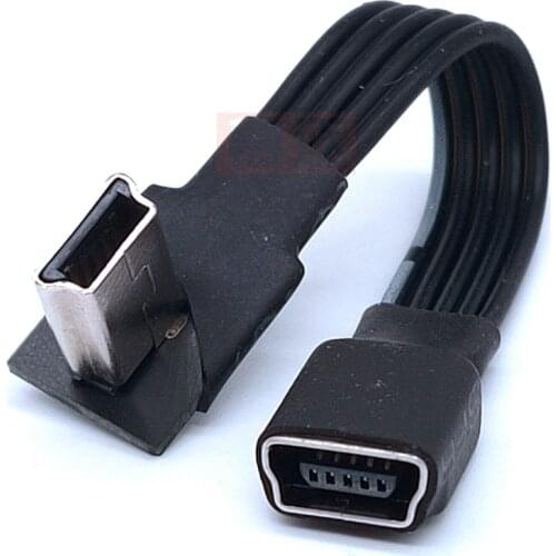 10CM 90 Degree 4 angle mini USB Female to Mini B 5 Pin Male cable Adapter 50CM 100CM