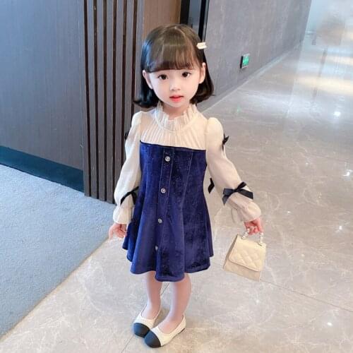 Toddler Girl Dresses Patchwork Girl Child Dress Casual Style Kids Dresses Spring Autumn Girls Costumes Kids
