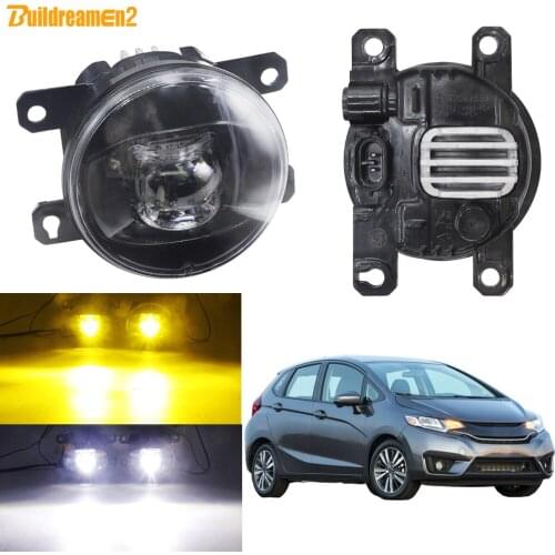 Fog Light Assembly For Honda Fit 2015 2016 2017 2018 Car Front Bumper LED Lens Fog Lamp 30W 8000LM 12V Adjustable Light Beam