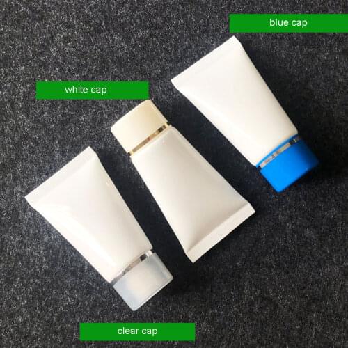 30g empty white plastic soft tube for cosmetics packaging,1oz sample container bottles ,cream cosmetic container, 30ml bottles