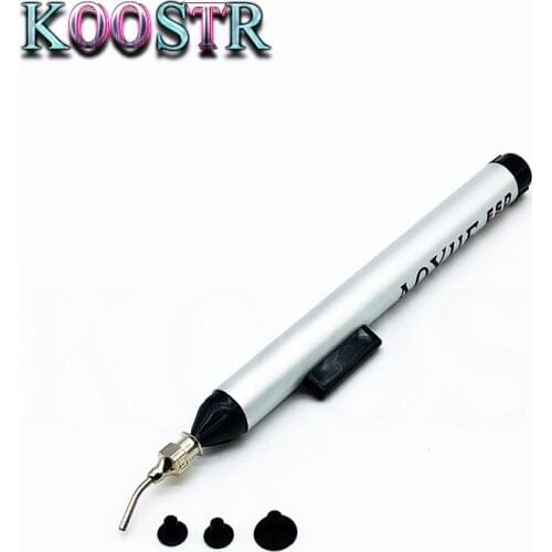 Portable Pen Shape Vacuum Suction Pen Soldering Rework IC Pick-Up Tool with 3 Suction Heads Hand Tool Accessories High Qaulity