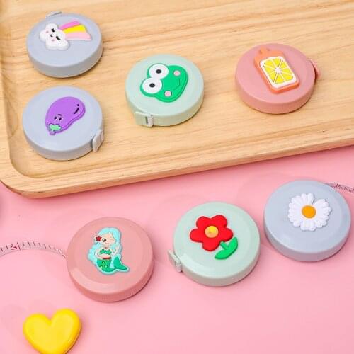 1 Pcs 150cm Mini Small Tape Measure Cute Cartoon Portable Retractable Ruler Children Height Ruler Centimeter Inch Roll Tape