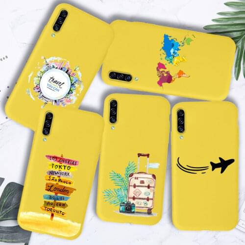 For Samsung Galaxy M30S M31 A11 A20E A21S A31 A41 A40 A50 A70 A71 A51 M21 M31S M 21 31 Case Cover Silicone TPU Travel Map Case