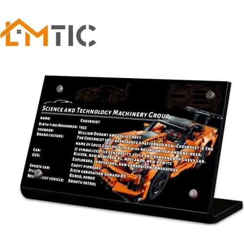 Acrylic display Stand Brand For Chevrolet Corvette ZR1 42093 Super Car Model Building Block Toy Gift For Children