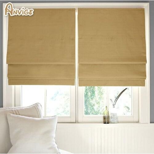 Anvige Half/Full Blackout Roman Blinds Window Blind For Living Room Custom Made Curtains Free Shipping