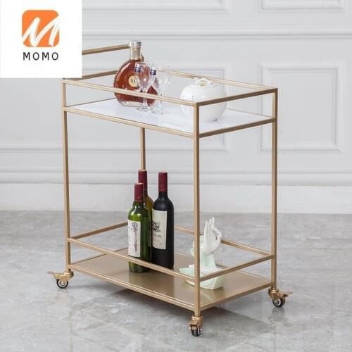 American-Style Iron Dining Car Hotel Restaurant Bar Bar Wine Trolley Beauty Salon Hair Salon Portable Tea Table