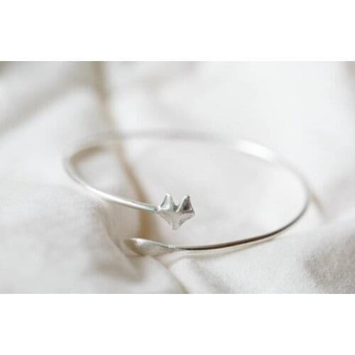 Unique Trendy Design Gold Silver Wrap Around Fox Bangles Hippie Adjustable Fox Tail Bangles For Women High Quality