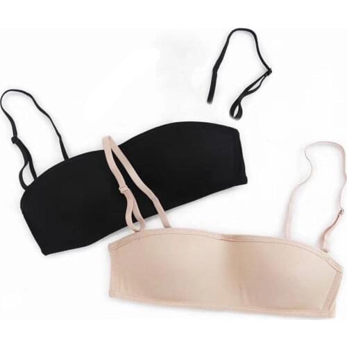 Three-dimensional Anti-Exposure Strapless Non-Slip women Underwear wireless push up bra Thin cup lingerie sexy party bralette