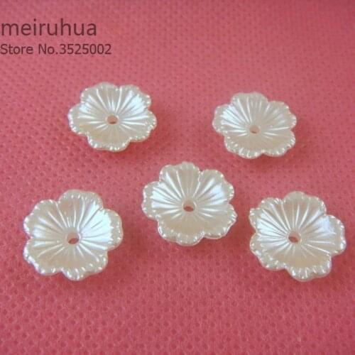 14mm ABS Imitation Pearl Earring Jackets White Ivory Color Decoration DIY Jewelry for Ear nail accessories