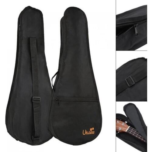 23 Inch Black Portable Ukulele Gig Bag Soft Case Waterproof Backpack Bag