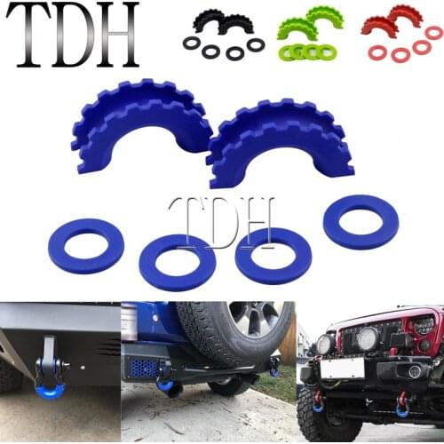 5/8 D-Ring Isolator Shackle Cover & Washer Off Road ATV UTV Tow Bar Bow Shackle Protector Guard For Jeep Wrangler Truck Auto