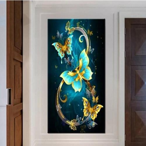 Diamond Painting Butterfly 5D DIY Diamond Embroidery Animal Cross Stitch Kit Rhinestone Mosaic Art Home Decoration A483