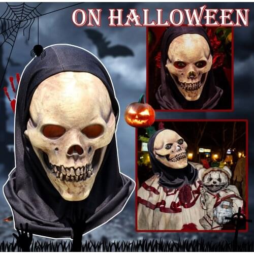 2021 Halloween Anonymous Mask Full Head Skull Mask/Helmet With Movable Jaws, Halloween Scary Latex Mask косплей страшные маски