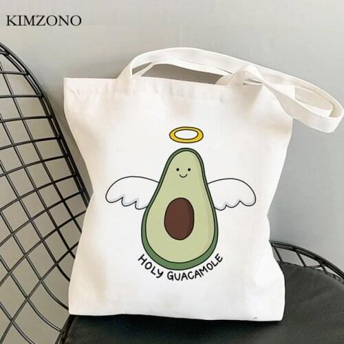 Avocado shopping bag recycle bag shopper grocery jute bag cotton handbag bag tote sacola cloth sac tissu