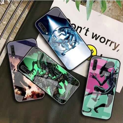 Alien vs Predator Cool Tempered Glass Case For Samsung Galaxy A 10S 10E 20S 20E 30S 40 50S 60 70 80 90 6 7 8 Shell