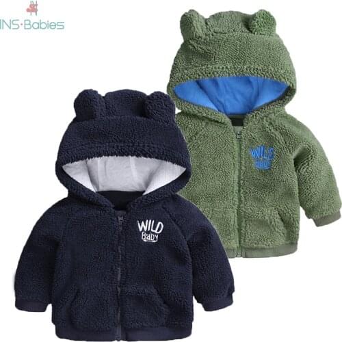 Newborn baby Jackets for girls Autumn Baby Lamb Fleece Coats Thickened Kids Jackets For Girls 3-18m Toddler Coat boys clothes
