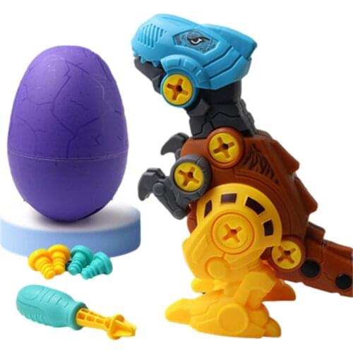 Childrens DIY Disassembly Dinosaur Toy Electric Drill Screw Detachable Assembly Animal Model Puzzle Kids Box Gift Set Fun Game