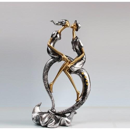 Lovers European Home Decoration Crafts Resin Creative Living Room TV Cabinet Bedroom Home Furniture