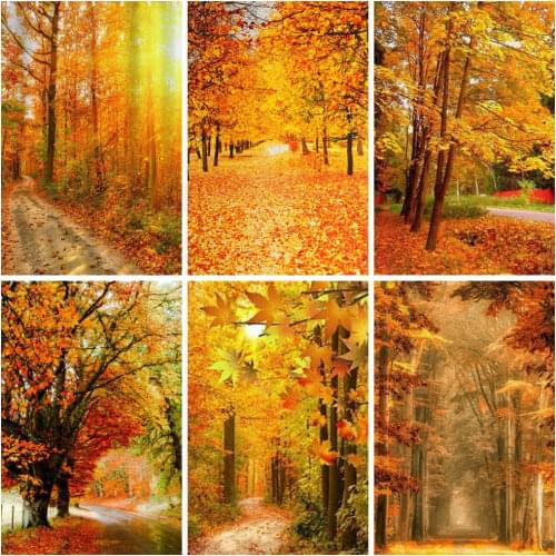 HUACAN Diamond Painting Tree Full Square Drill New Arrival Diamond Embroidery Landscape Mosaic Rhinestone Kit Autumn Decoration