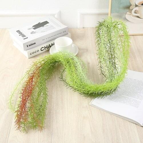 Artificial Plant Vine Fake Plants Plastic Leaf Hanging Vine Fern Flower Simulation Plant Vine Decorative Plant For Wedding Home