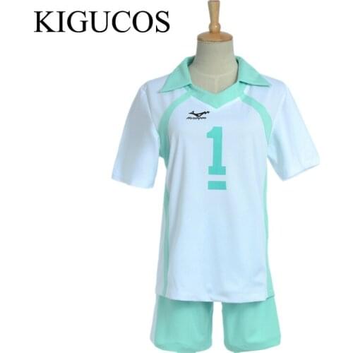 KIGUCOS Karasuno High School Uniform Top and Pants Sets Haikyuu!! Oikawa Tooru Cosplay Costumes
