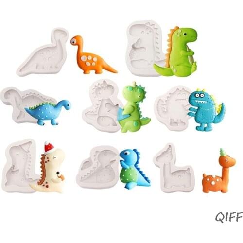 Cute Dinosaur Silicone Gummy Cake Molds Chocolate Mold Ice Cube Tray Candy Fouda