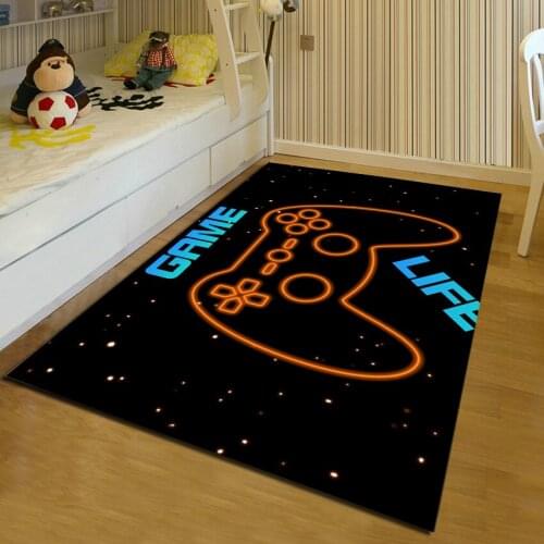 Game Cartoon Cute Rug Kid Bedroom Anti-Slip Carpet Washable Living Room Decorative Large Rugs Kids Room for High Density Carpets