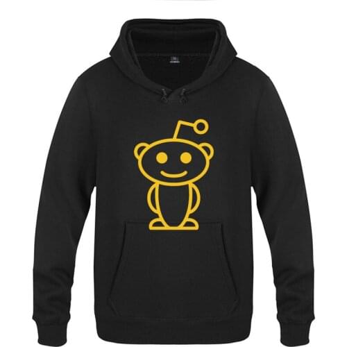 Cute Reddit Aliens Movie Hoodies Men Fashion Winter Mens Long Sleeve Pullover Fleece Hooded Sweatshirts Coat