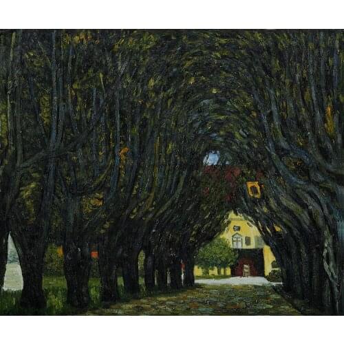 Handmade oil painting reproduction Avenue in Schloss Kammer Park by Gustav Klimt