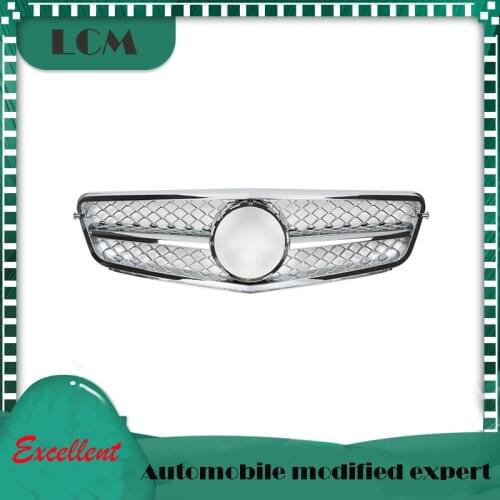 Styling Front Bumper Racing Grille For-Mercedes For-Benz C-class W204 06 07 08 09 10 11 12 13 with Emblem