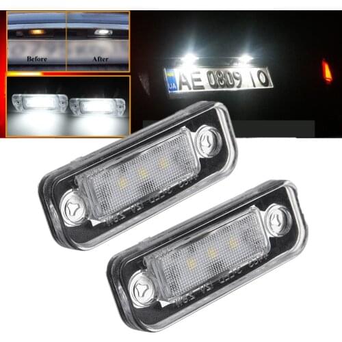 New LED License Plate Light Error Free For Mercedes Benz W203 5D W211 W219 R171 LED License Plate Lamp