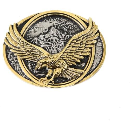 Western Cowboys Ready to Act American Eagle Attitude Buckle