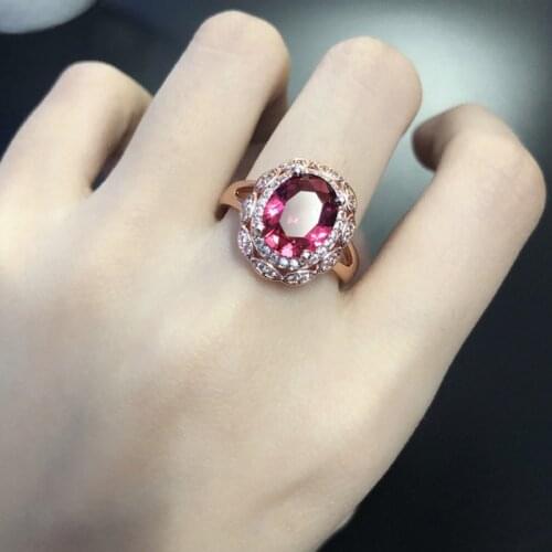 MOONROCY CZ Red Crystal Ring Rose Gold Color Party Wedding Rings Jewelry Wholesale for Women Girls Gift Dropshipping Wholesale