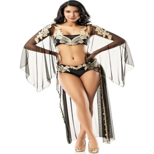 Women Laced Black A Quality Oriental Costume Belly Clothes Belly Dance Fancy Clothing Stage And Dance Clothes Elegant Design