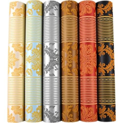 0.53x9.5m Luxury Embossed Damask Wallpaper for Living Room Bedroom Gold Silver Black Grey Blue 3D Wall Paper Modern