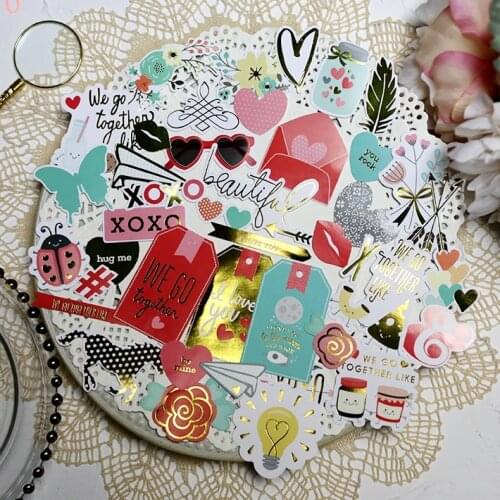 KSCRAFT 44pcs WE GO together Paper Stickers for DIY Scrapbooking/photo album Decoration Card Making Crafts