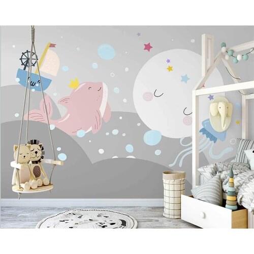 Beibehang Customize new modern fashion decoration painting childrens room hot air balloon wallpaper wall papers home decor