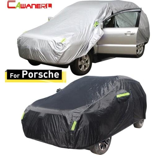 Cawanerl For Porsche Panamera Macan Cayenne Full Car Cover Waterproof Sun Snow Rain Protector Dust Proof Auto Cover