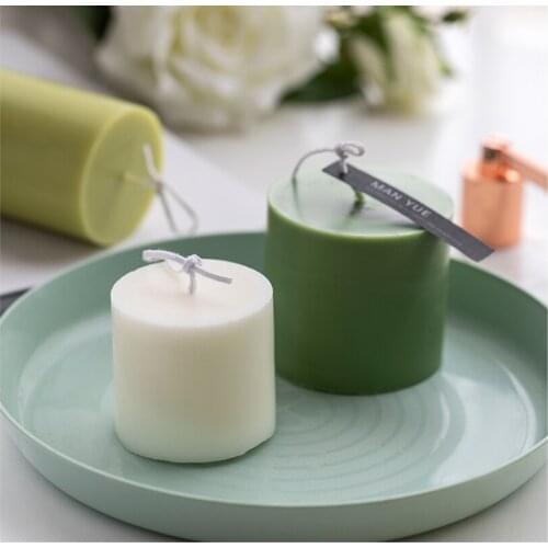 Cylinder Shape Acrylic Candle Mold Supplies DIY Aromatherapy Circular Plastic Mold Scented Candle Mold Handmade Clay Tools