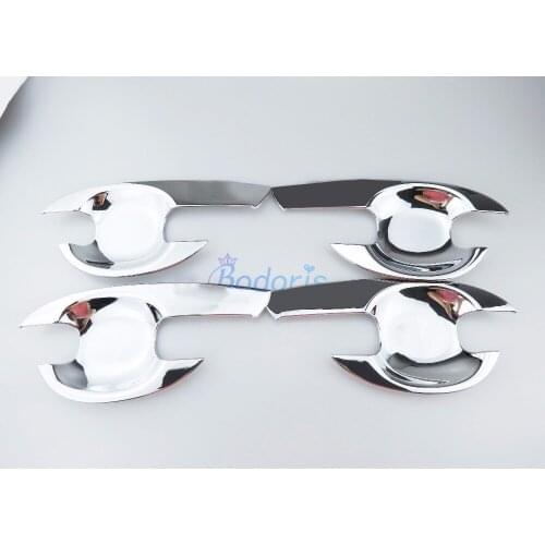 For ISUZU MU X Mu-x 2014 2015 2016 Mux Chrome Car Styling Door Handle Bowl Insert Trim Overlay Frame Panel ABS Kit Accessories