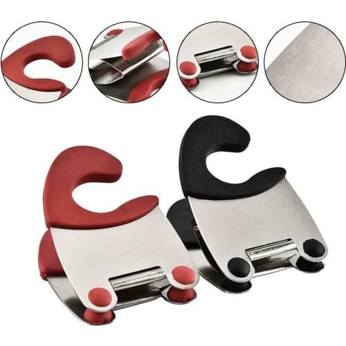 2020 HOT Functional Stainless Steel Convenient Pot Side Clips Anti-scalding Portable Spatula Spoon Holder Kitchen Gadgets