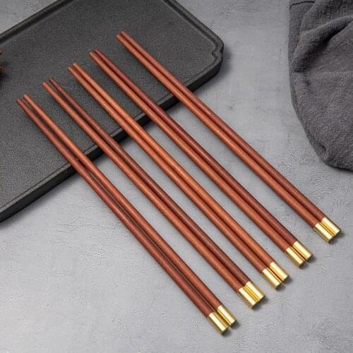 Chinese Natural Wooden Chopsticks Set Reusable Chop Sticks Household Tableware Kitchen Flatware Tools Healthy Bulk Wholesale