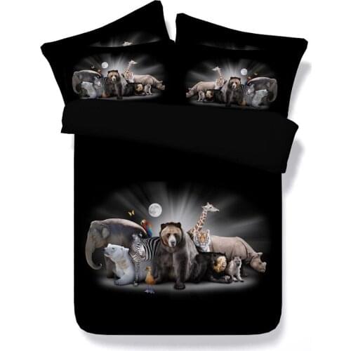 3D Animal Bedding sets quilt duvet cover bed in a bag sheet linens bedspreads California Super King size queen full twin 4PCS
