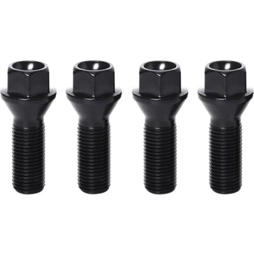 M12 X 1.5 M14 X 1.5 M14 X 1.25 4 Pcs Car Wheel Screw Bolt Lock Lug Nut For BMW F10 F11 F30 F32 F34 F15 F16 F25 F26 E60 E90 G30