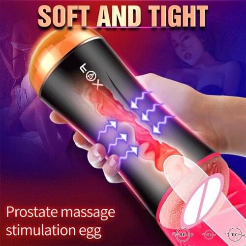 Blowjob Electric male sex toy shop Product for adults Masturbator male double vagina pussy 10 speeds Masturbation Pocket Pussy