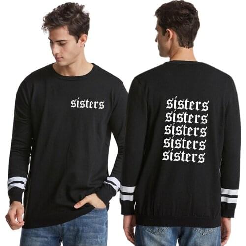 Fashion Sister Print Street Style Hip Hop Sport O-neck Men Women Pullover Sweater Casual Long Sleeve Sweaters Pullovers Tops 4XL