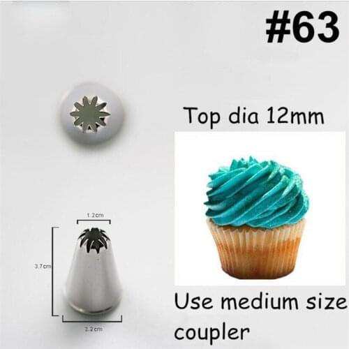 10 Teeth Spiral Rose Stainless Steel Icing Piping Nozzle Cake Cream Decoration Head Bakery Pastry Tips Cake Decorating Tools